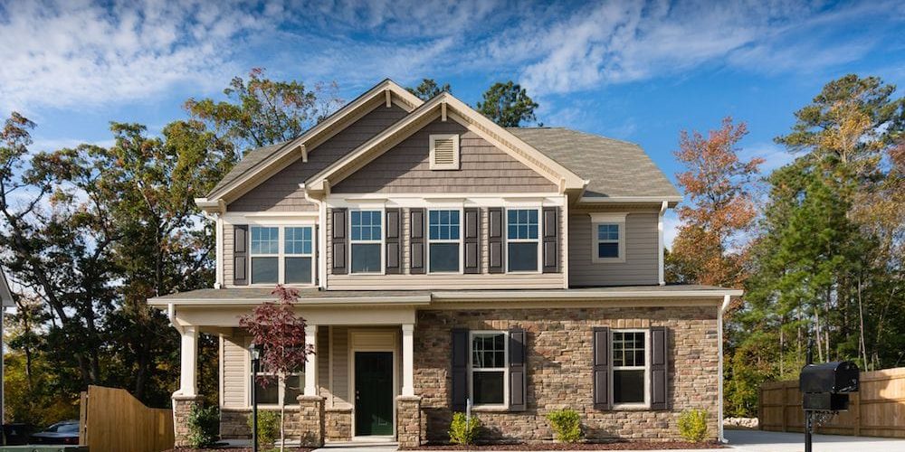 brown house with stone